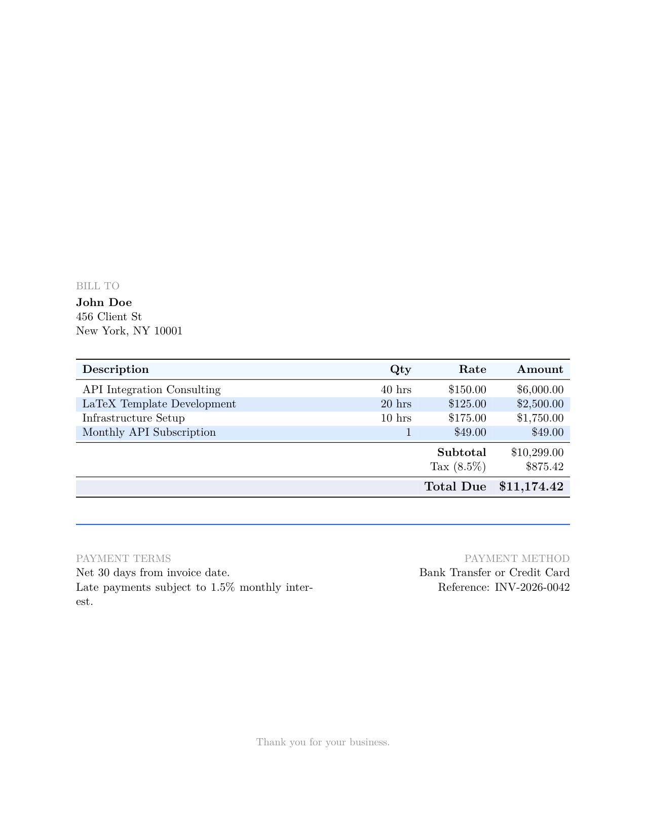 Professional Invoice