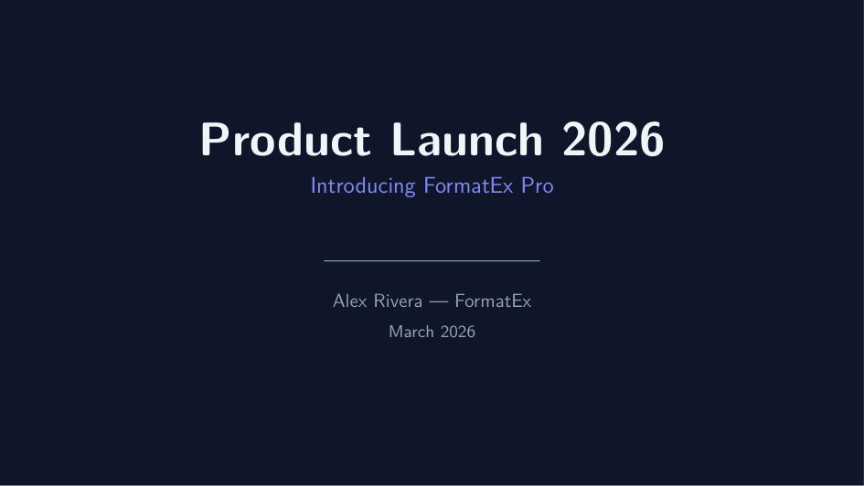 Dark Executive Slide Deck